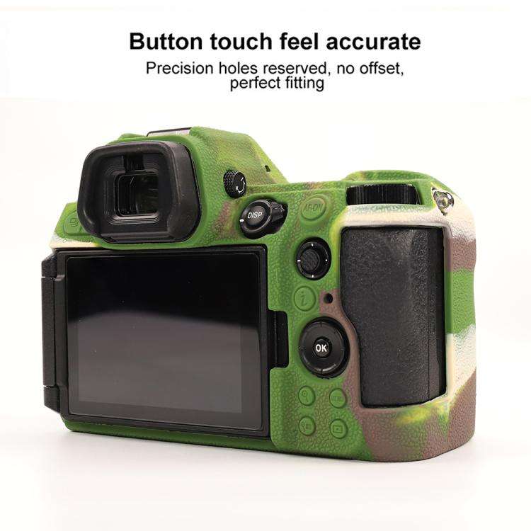 For Nikon Z6III Litchi Texture Soft Silicone Protective Case(Camouflage)