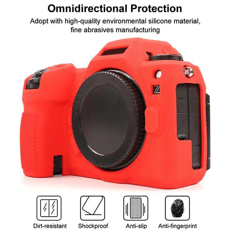 For Nikon Z6III Litchi Texture Soft Silicone Protective Case(Red)
