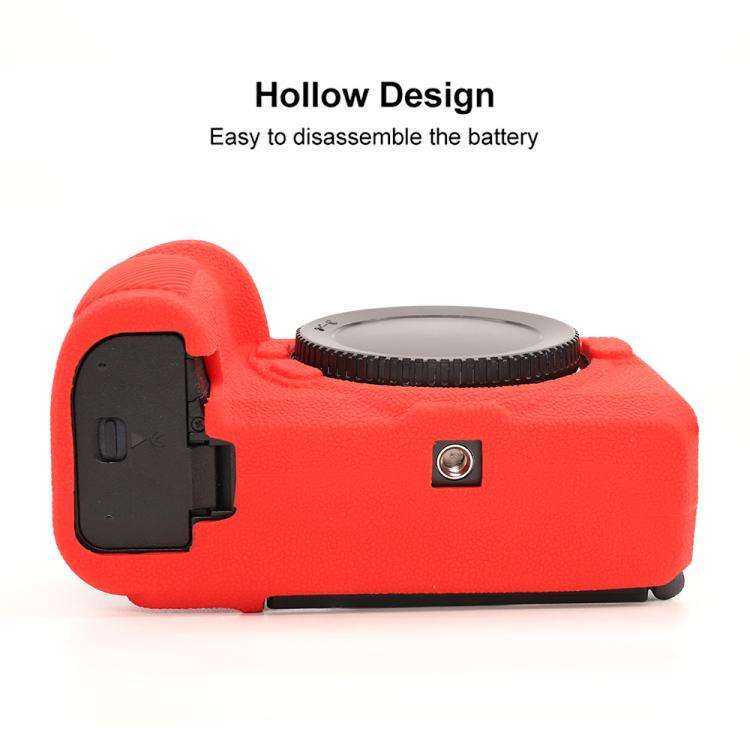 For Nikon Z6III Litchi Texture Soft Silicone Protective Case(Red)