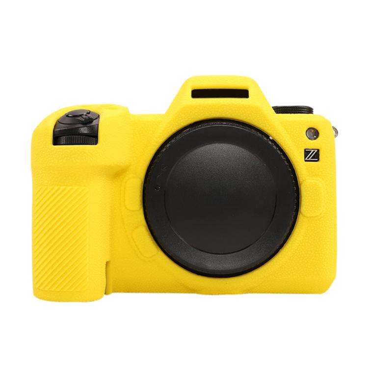 For Nikon Z6III Litchi Texture Soft Silicone Protective Case(Yellow)