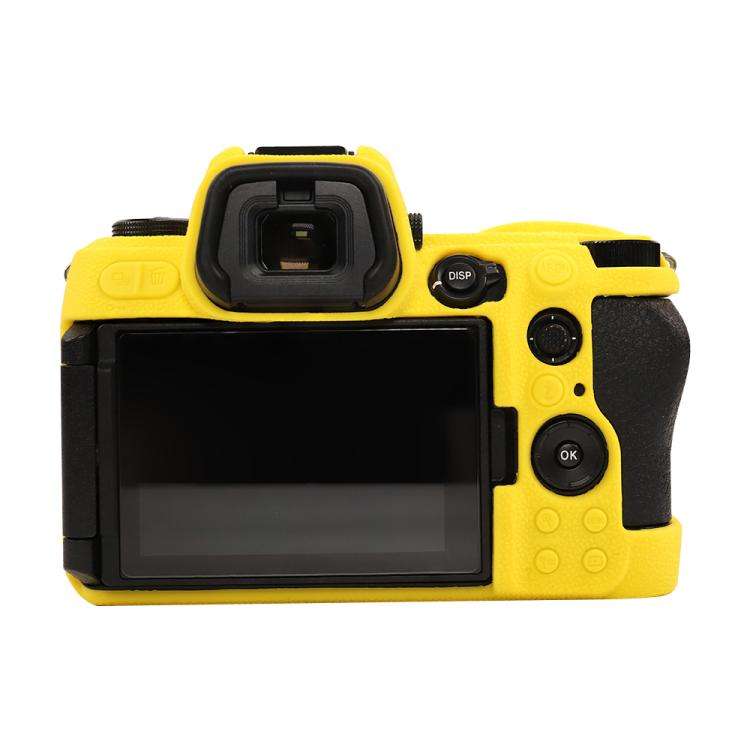 For Nikon Z6III Litchi Texture Soft Silicone Protective Case(Yellow)