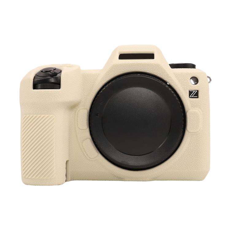 For Nikon Z6III Litchi Texture Soft Silicone Protective Case(White)
