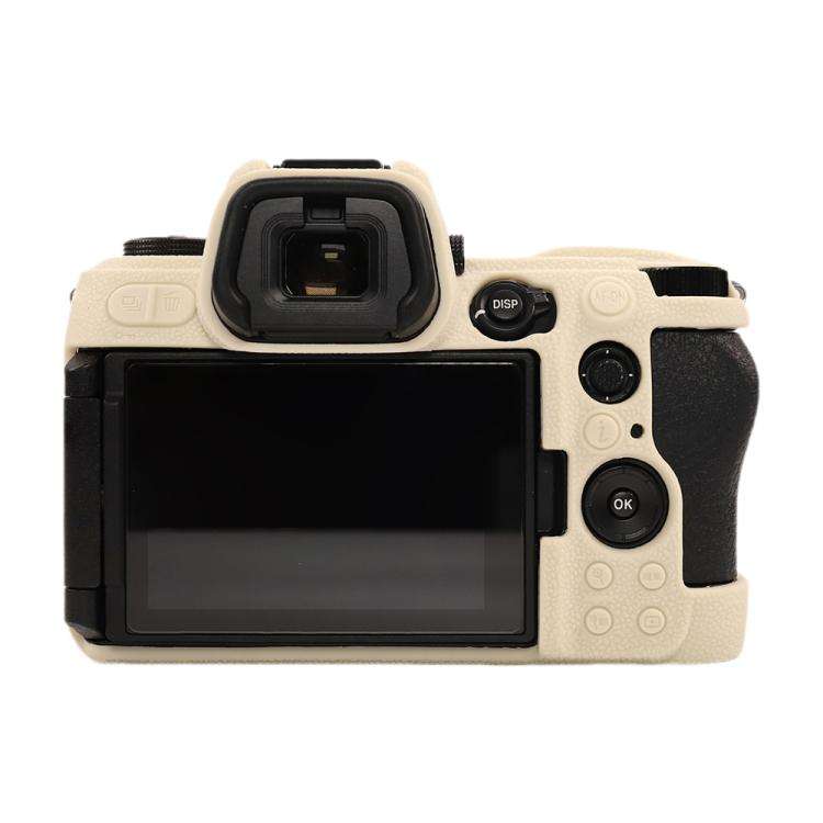 For Nikon Z6III Litchi Texture Soft Silicone Protective Case(White)