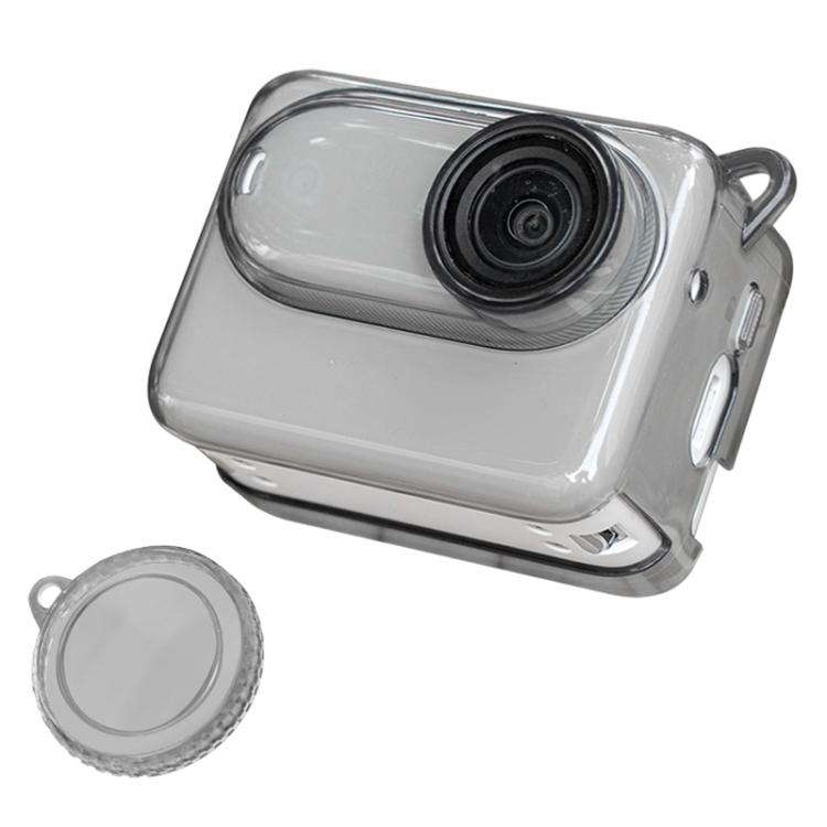 For Insta360 GO 3 / 3S Body Soft TPU Protective Case with Lens Cover(Ink Grey)