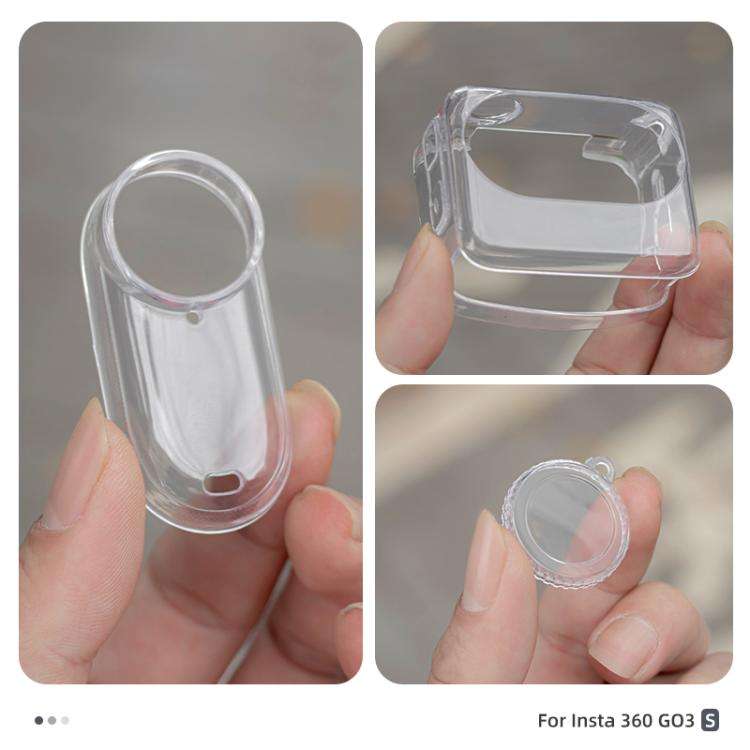 For Insta360 GO 3 / 3S Body Soft TPU Protective Case with Lens Cover(Transparent)