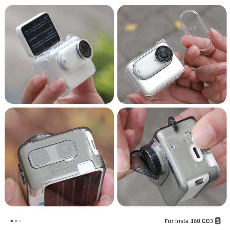 For Insta360 GO 3 / 3S Body Soft TPU Protective Case with Lens Cover(Transparent)