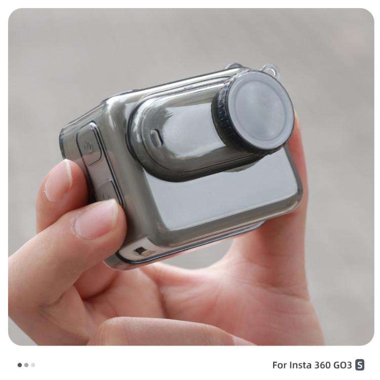 For Insta360 GO 3 / 3S Body Soft TPU Protective Case with Lens Cover(Transparent)