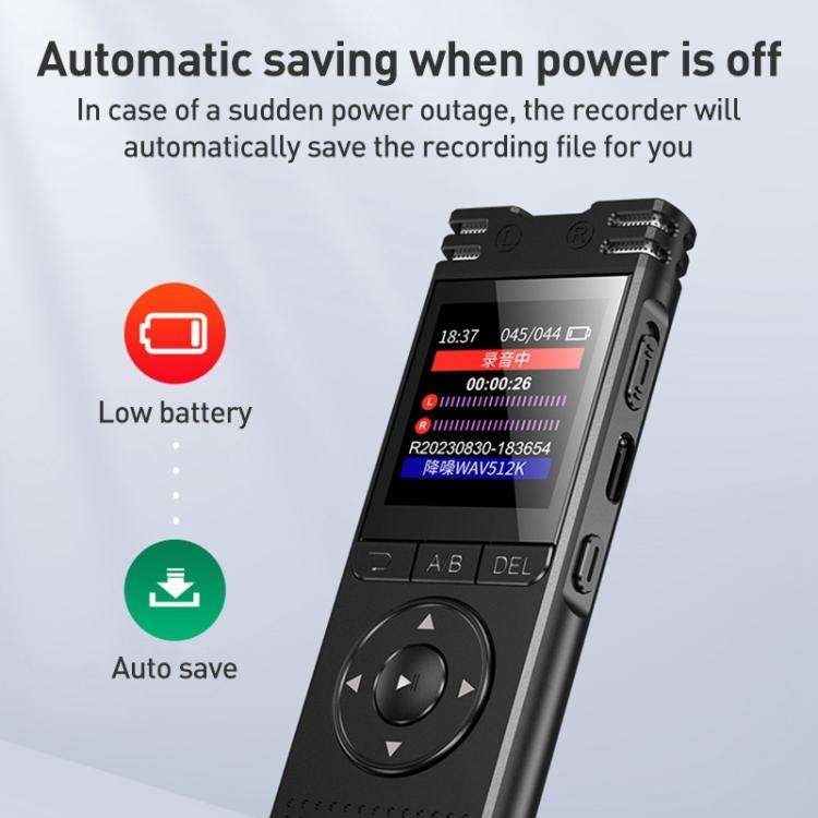 ZD70 Smart HD Noise Reduction Voice Control Recording Pen(Black)