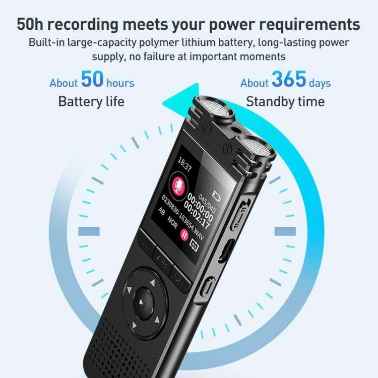 ZD70 Smart HD Noise Reduction Voice Control Recording Pen(Black)
