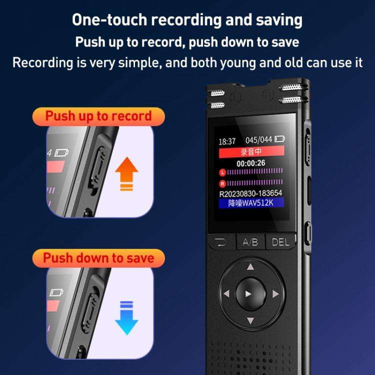ZD70 Smart HD Noise Reduction Voice Control Recording Pen(Black)