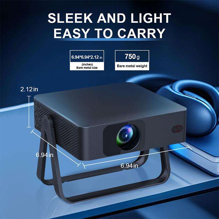N5-A 1280x720P LCD Smart HD Projector, Plug:US Plug(Black)