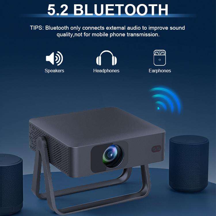 N5-A 1280x720P LCD Smart HD Projector, Plug:US Plug(Black)