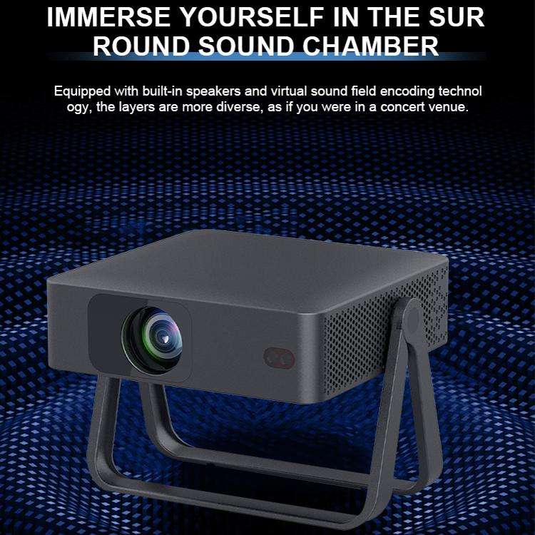 N5-A 1280x720P LCD Smart HD Projector, Plug:US Plug(Black)