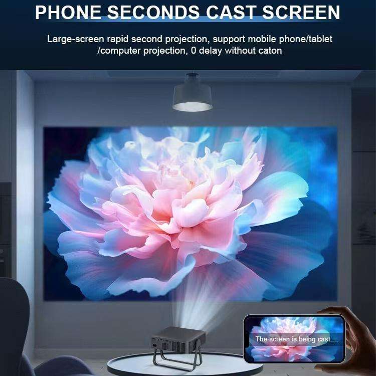 N5-A 1280x720P LCD Smart HD Projector, Plug:UK Plug(Black)