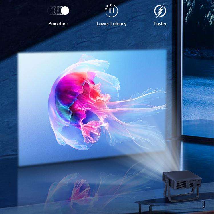 N5-A 1280x720P LCD Smart HD Projector, Plug:UK Plug(Black)