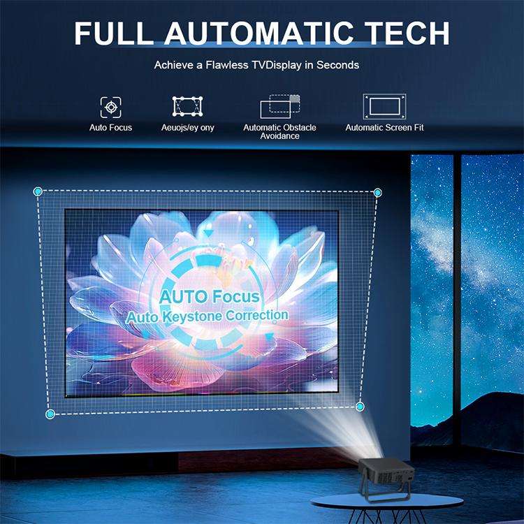 N5-A 1280x720P LCD Smart HD Projector, Plug:UK Plug(Black)
