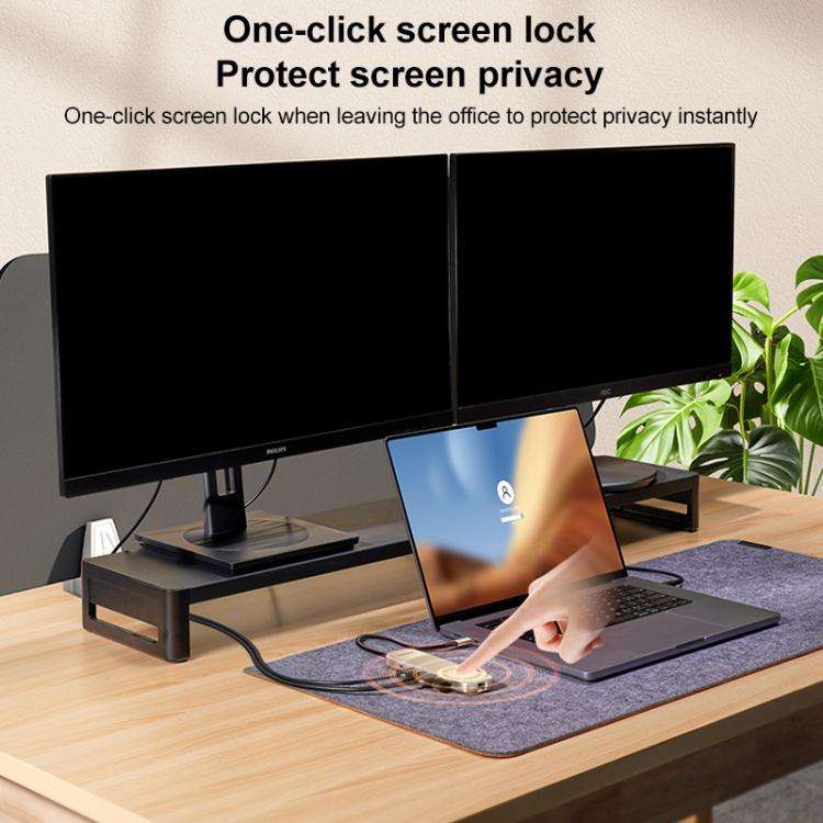 MOMAX DH19L 1-Link 9 in 1 Type-C Multifunctional HUB Adapter Docking Station(Titanium Gold)