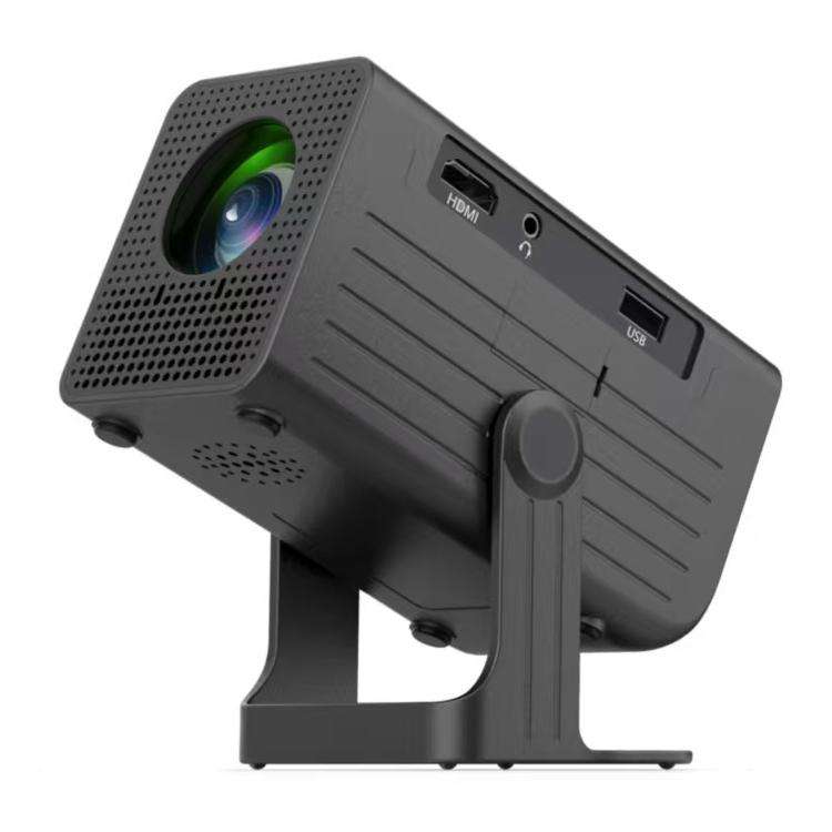 N6 1280x720P 70ANSI Android 11.0 Smart Mini Projector, Plug:AU Plug(Black)