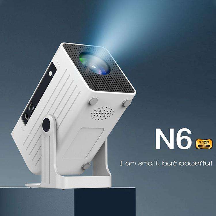 N6 1280x720P 70ANSI Android 11.0 Smart Mini Projector, Plug:UK Plug(Blue)