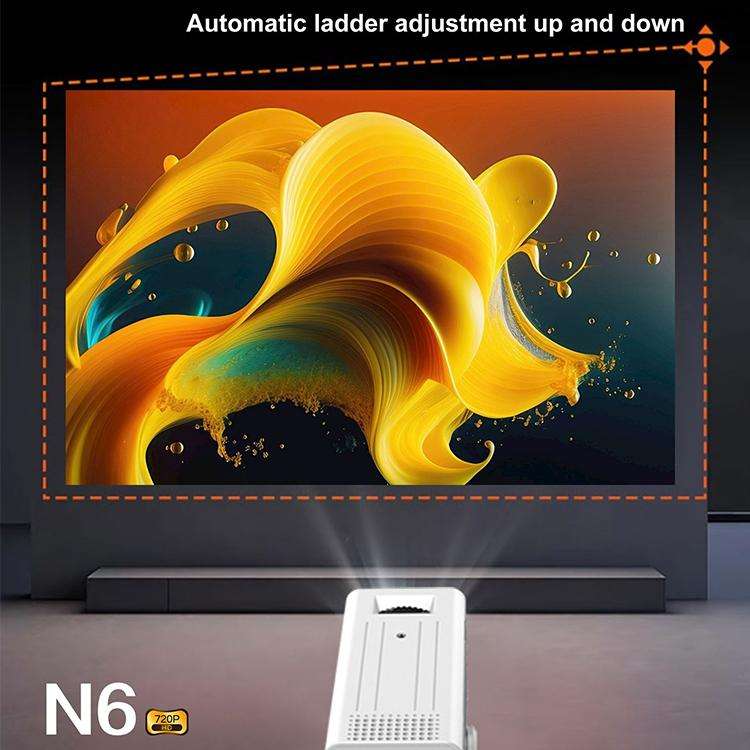 N6 1280x720P 70ANSI Android 11.0 Smart Mini Projector, Plug:UK Plug(Blue)