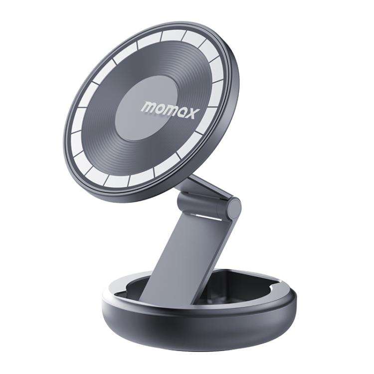 MOMAX CM30 Pac Mount Universal Transparent Magnetic Rotating Car Holder(Dark Grey)