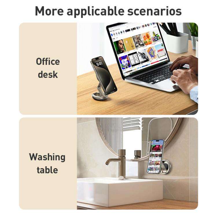 MOMAX CM30 Pac Mount Universal Transparent Magnetic Rotating Car Holder(Dark Grey)