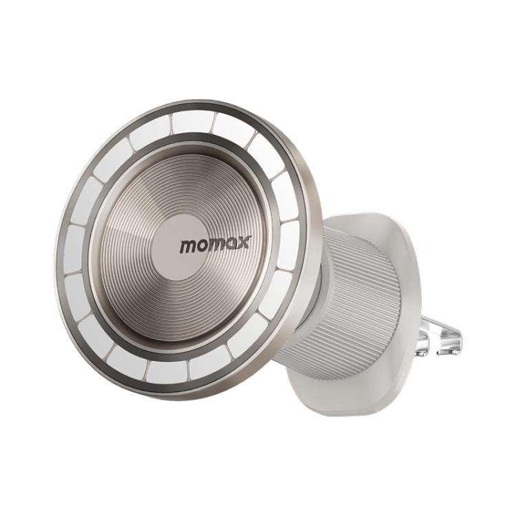 MOMAX CM35 1-Move Relaxaire Aluminum Alloy Magnetic Car Aromatherapy Holder(Titanium Gold)