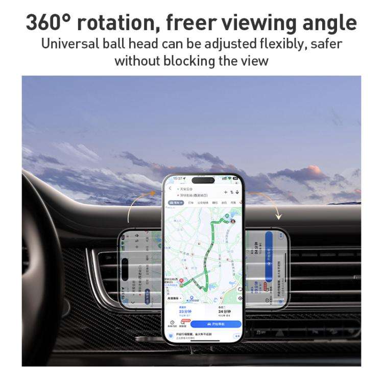 MOMAX CM35 1-Move Relaxaire Aluminum Alloy Magnetic Car Aromatherapy Holder(Dark Grey)