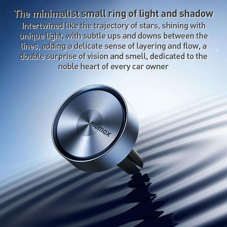 MOMAX CR12 1-Car Relaxaire Small Ring Aluminum Alloy Air Outlet Aromatherapy(Titanium Gold)