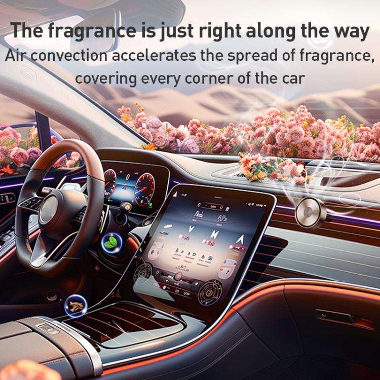 MOMAX CR12 1-Car Relaxaire Small Ring Aluminum Alloy Air Outlet Aromatherapy(Titanium Gold)