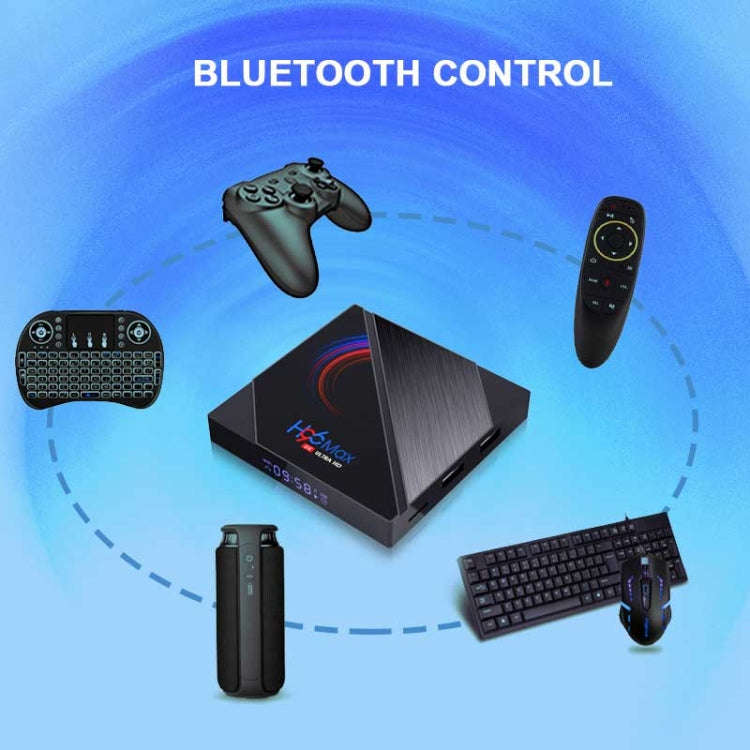 H96 Max 6K Ultra HD Smart TV Box with Remote Controller, Android 10.0, Allwinner H616 Quad Core A...