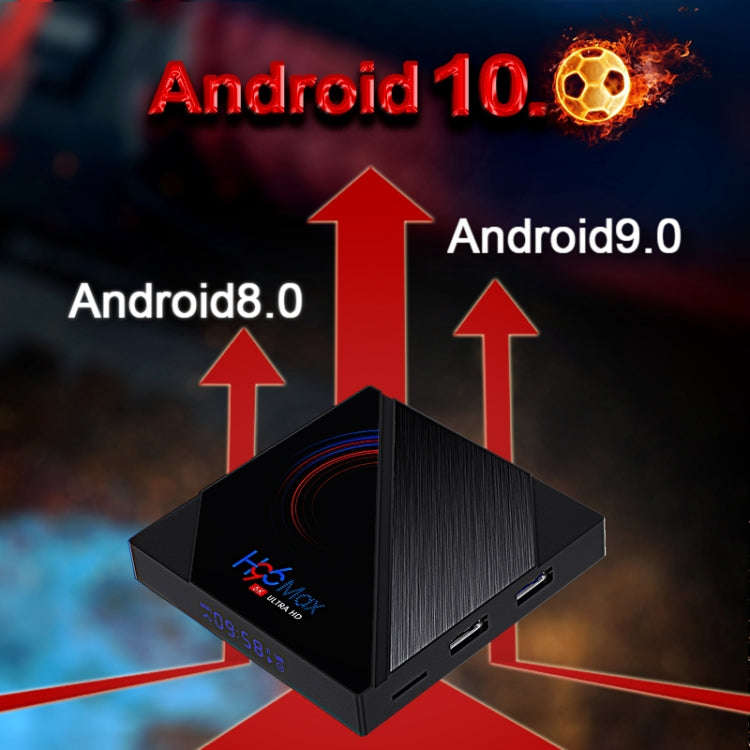 H96 Max 6K Ultra HD Smart TV Box with Remote Controller, Android 10.0, Allwinner H616 Quad Core A...
