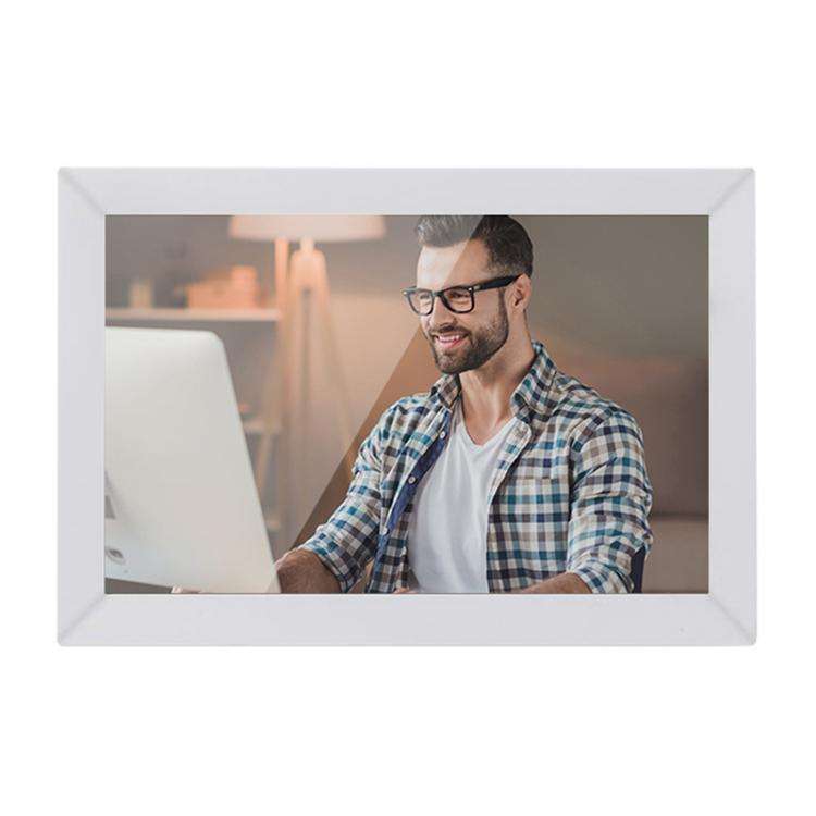13.3 inch LCD Display Cloud Photo Frame 1G+32GB 3126C Quad-Core CPU Android 6.0, Plug:AU Plug(White)