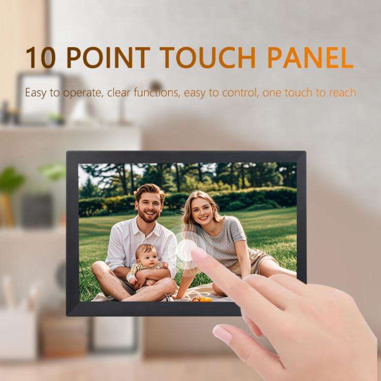 17 inch LCD Display Cloud Photo Frame 1G+32GB 3326C Quad-Core CPU Android 7.0, Plug:AU Plug(Black)