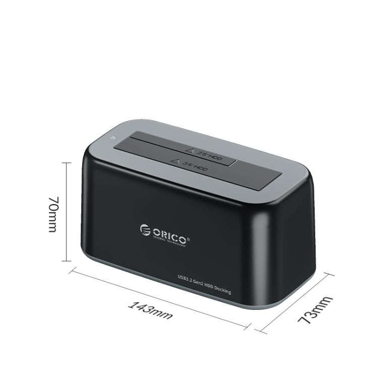 ORICO 6819C3 2.5 / 3.5 inch HDD / SSD Single Bay SATA Drive Docking Station, US Plug(Black)