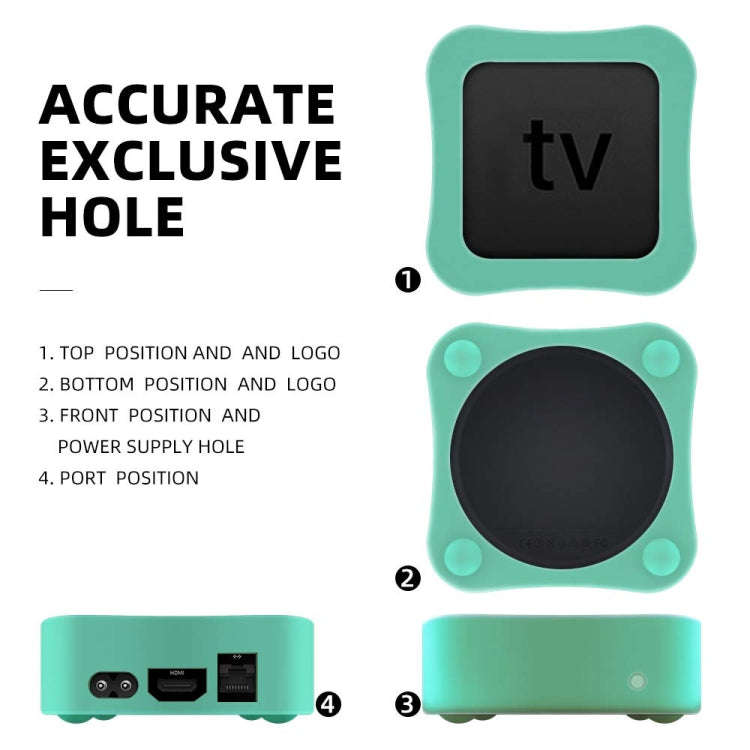 For Apple TV 4K 5th / 4th Anti-slip Shockproof Silicone Remote Control Protective Case(Green)