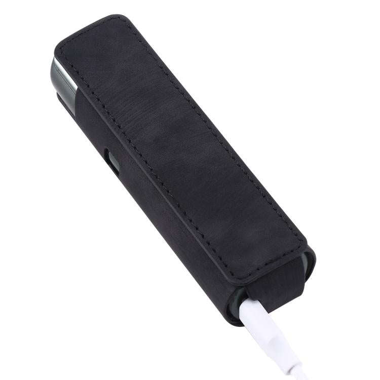 For lil Solid 3.0 Frosted Retro PU Leather Electronic Cigarette Case(Black)