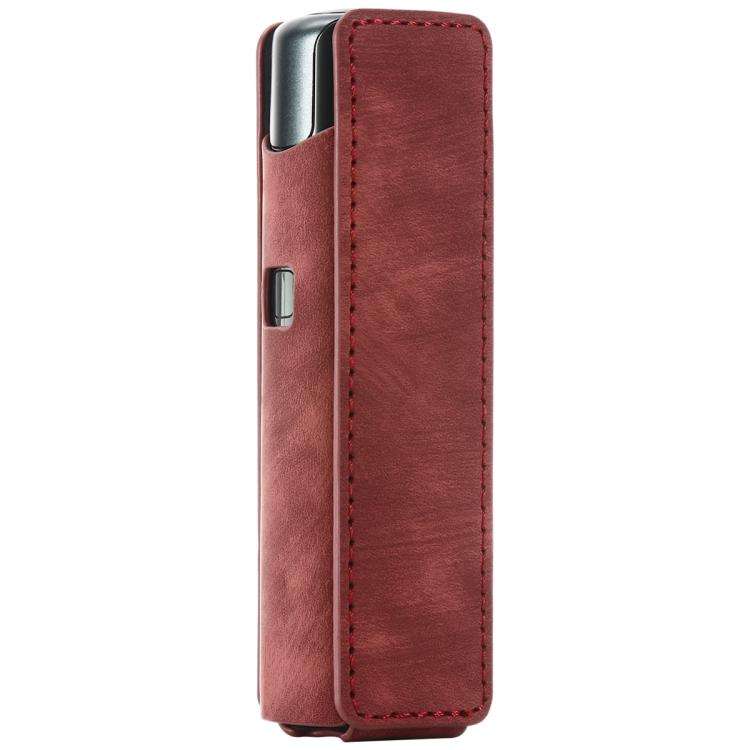 For lil Solid 3.0 Frosted Retro PU Leather Electronic Cigarette Case(Red)