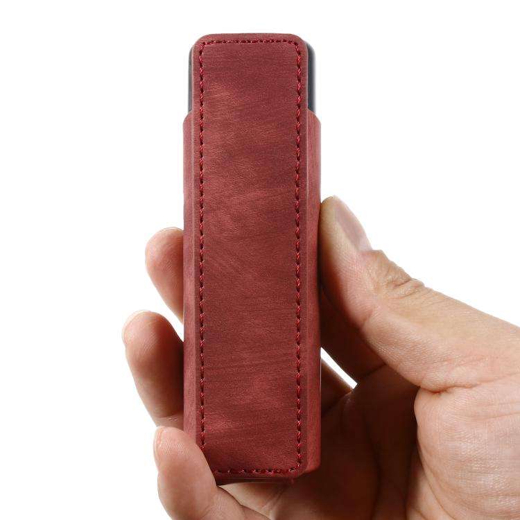 For lil Solid 3.0 Frosted Retro PU Leather Electronic Cigarette Case(Red)