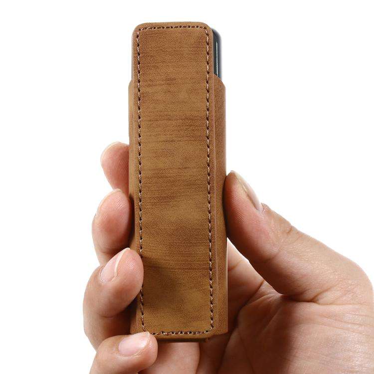 For lil Solid 3.0 Frosted Retro PU Leather Electronic Cigarette Case(Brown)
