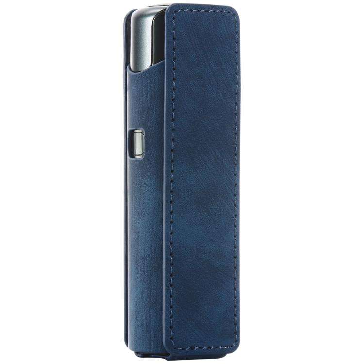 For lil Solid 3.0 Frosted Retro PU Leather Electronic Cigarette Case(Blue)