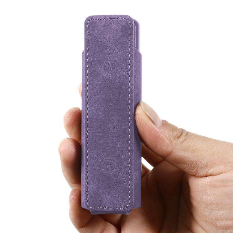 For lil Solid 3.0 Frosted Retro PU Leather Electronic Cigarette Case(Purple)