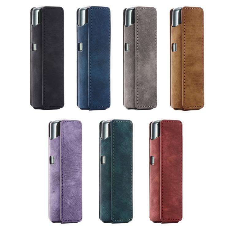 For lil Solid 3.0 Frosted Retro PU Leather Electronic Cigarette Case(Grey)