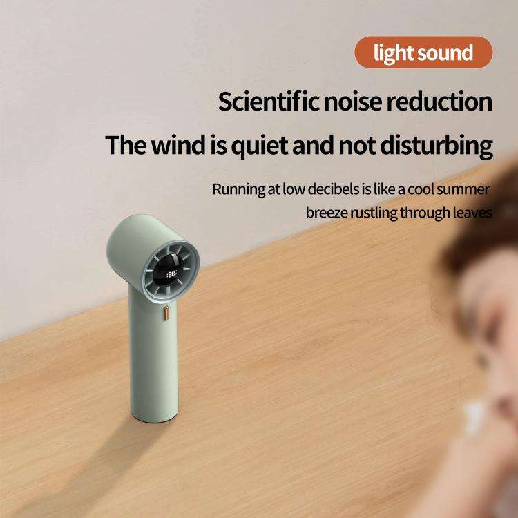HX-F368 Smart Digital Display High Speed Handheld Fan(White)