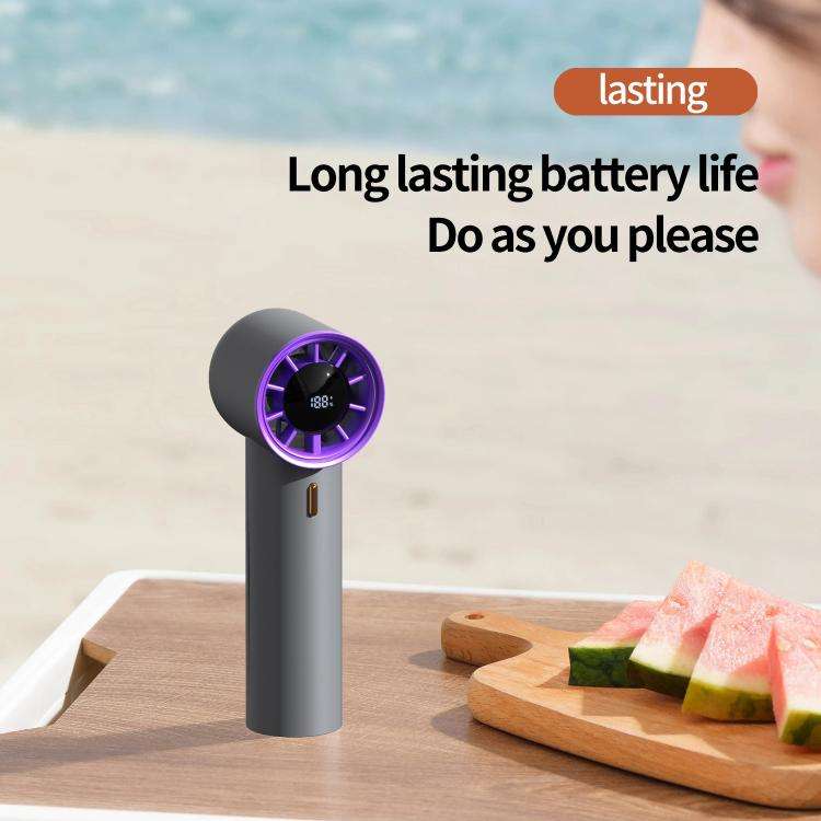 HX-F368 Smart Digital Display High Speed Handheld Fan(Green)