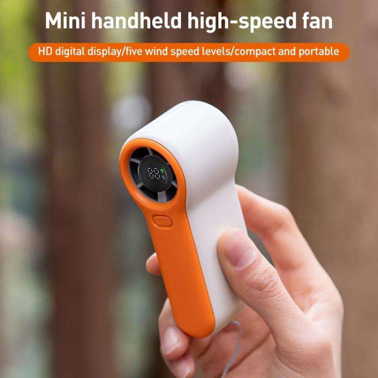 H02 HD Digital Display High Speed Mini Handheld Fan(Green)