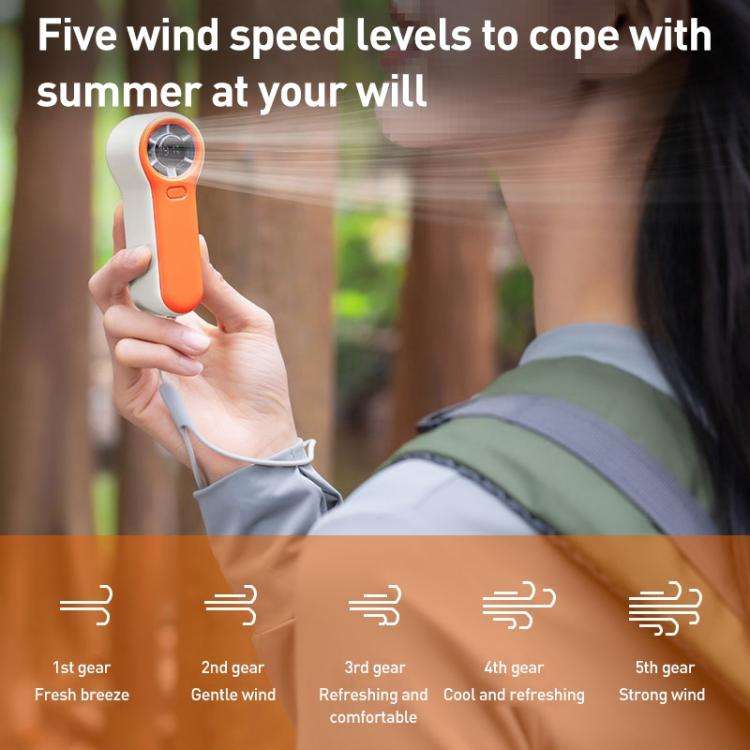 H02 HD Digital Display High Speed Mini Handheld Fan(Green)