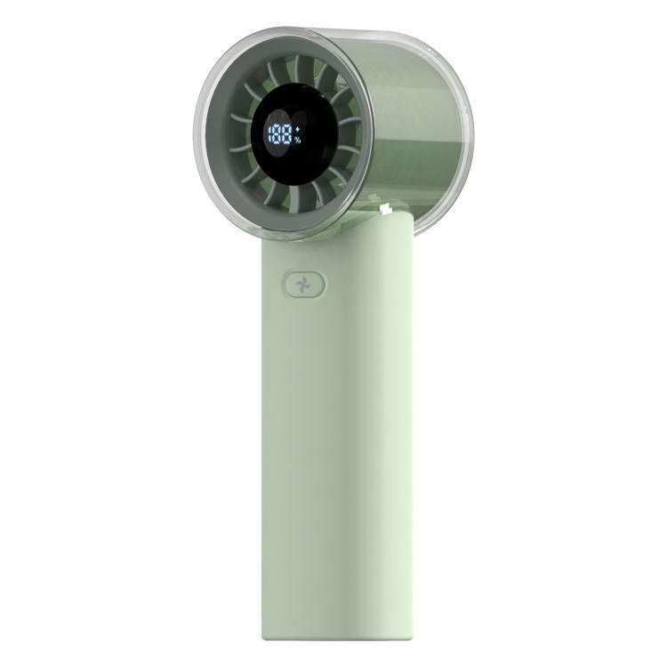 HX-F369 LED Digital Display High Speed Handheld Fan(Green)
