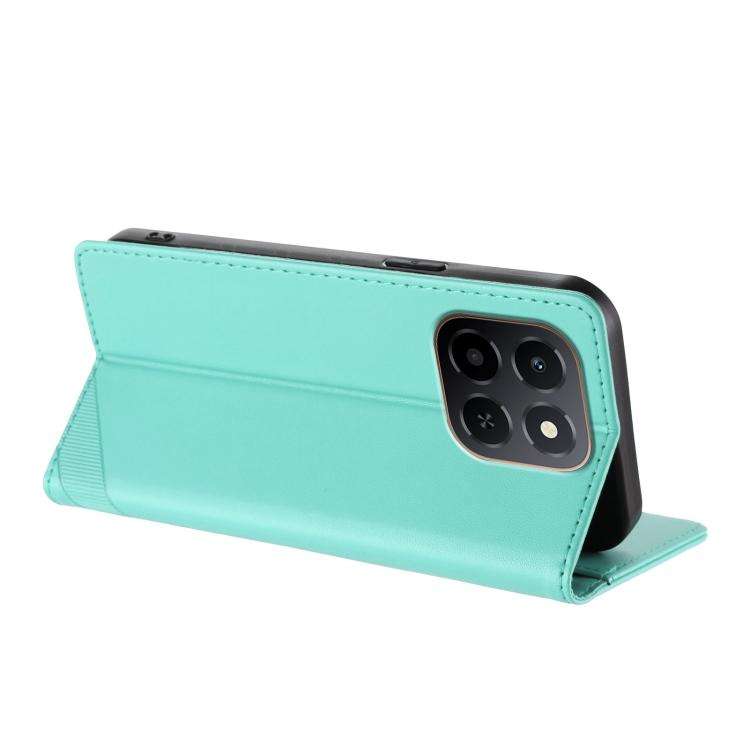 For Honor X6c Embossed Multi-functional Wallet Retro Leather Phone Case(Mint Green)