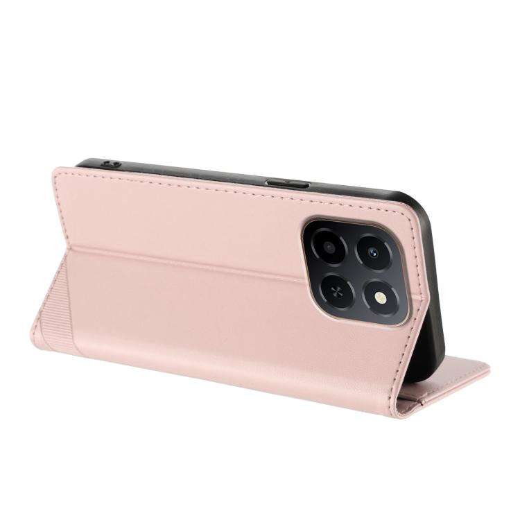 For Honor X6c Embossed Multi-functional Wallet Retro Leather Phone Case(Pink)
